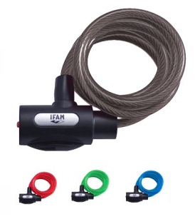 ******Ifam Spiral Junior Cable 1.8m Bike Lock - Locks & Security Products/Bike Locks