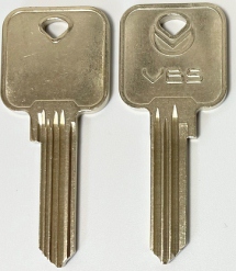 Hook 4258 GC222 - V6SKB ZOO VIER GENUINE CYLINDER KEY BLANK - Keys/Cylinder Keys - Genuine