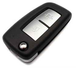 Hook 4270 Kms3309 Nissan 2 button Flip remote case Fitted with NSN14 Blade - Keys/Remote Fobs