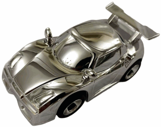 R9224 Sports Car Money Bank Silver Plated - Engravable & Gifts/Childrens Gifts