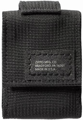 Zippo 49402 Black Tactical Pouch and Black Crackle Lighter (60001196) Gift Set