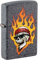 Zippo 46933 Rietveld Flaming Skull Design 60007746 - Zippo/Zippo Lighters New for 2026