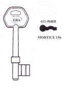 Hook 5069...Era Mortice RH ....jma =607/1 L391 - Keys/Mortice Keys