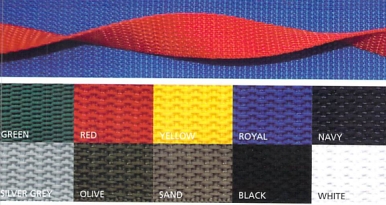 38mm Polypropylene Plain Weave Webbing ( per metre)