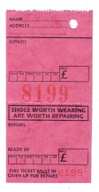 Pad tickets (Box 1000) - Shoe Repair Products/Tickets & Bags