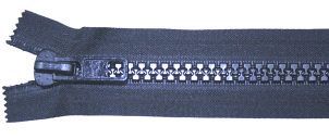 Heavy Nylon Zips No8 Moulded Black Closed End 14 (35cm) Square Teeth - Zips/Nylon Heavy Closed End
