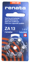 Batteries 13A (Card 6) Hearing Aid ZA13