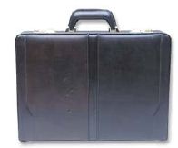 6922 Leather Executive Case Expanding Black - Leather Goods & Bags/Brief Cases