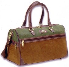 AD-01 Green Brown Holdall - Leather Goods & Bags/Holdalls & Bags