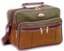 AD-07 Green Brown Holdall - Leather Goods & Bags/Holdalls & Bags