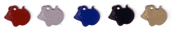 Anodised Aluminium Mouse Pet Tags (pack 10) - Engravable & Gifts/Pet Tags