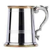 998MB1PT - 1 Pint Pewter Tankard with Brass Rim. - Engravable & Gifts/Tankards