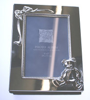 R9363 Bear & Bow Photo Album - Engravable & Gifts/Childrens Gifts