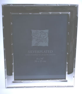 R9387 Picture Frame Large 8 X 10 Silver Plated - Engravable & Gifts/Picture Frames