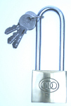 Tri-Circle brass padlocks 50mm long shackle 265L